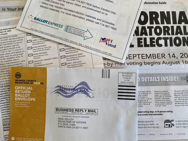 California recall ballot
